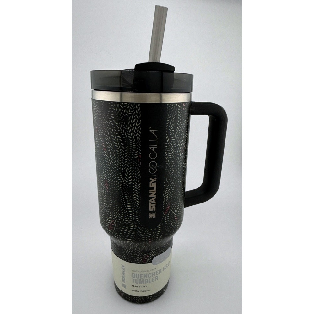 Stanley x CALIA Quencher H2.0 40 oz Black Serpent FlowState Tumbler NWT - Picture 2 of 10